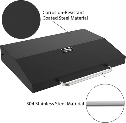 Upgrade Hinged Lid w/Thermometer for Blackstone 28'' Griddle Hard Cover Flat Top Lid for Blackstone 1517 1605 1853 1856 1839 2145 1803 1885 1983 2094 28" Griddle Cover