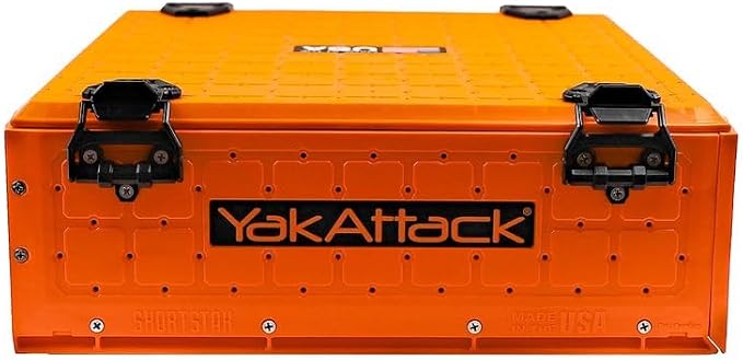 YakAttack ShortStak Solo Storage Box - Size & Color Options | Standalone Low-Profile Crate with Lid, Hinges & Latches | GridLoc Mounting Panels | Slider Feet for Under-Seat Use | Made in USA