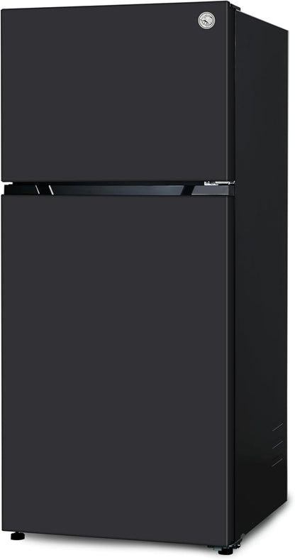 Commercial Cool 18 Cu. Ft. Top Mount Refrigerator with Ice Maker, 2-Door Refrigerator with Top Freezer, Freezer with Icemaker and Adjustable Temperature Control, Energy Star Certified, Black | 2-Door Refrigerator with Top Freezer, Freezer with Icemaker...