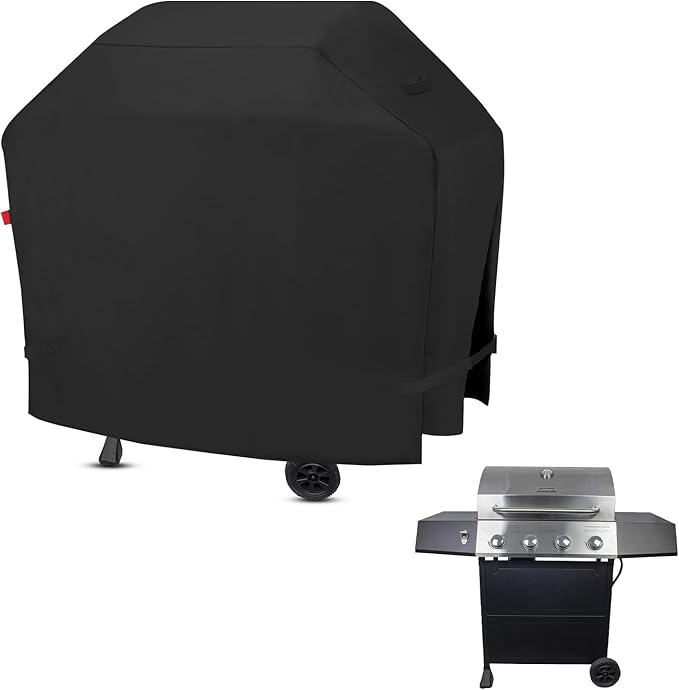 Outdoor Grill Cover Fits Cuisinart 4-Burner Gas Grill CGG-7400, Cover Geny Waterproof 600D Heavy Duty Barbecue Grill Covers, 48" L x 24" D x 45" H.