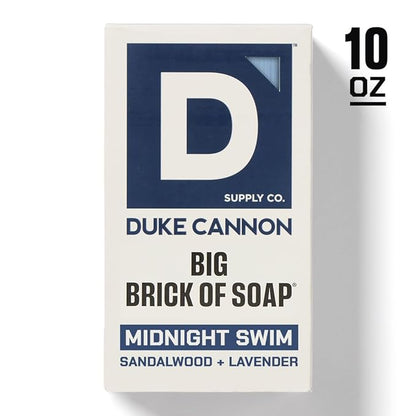 Duke Cannon Ultimate Freshness Soap 3-Pack Midnight Swim, Superior, & Naval Diplomacy - 10 oz Bars with Aquatic, Fresh Water, & Oceanic Scents - Triple Milled, American-Made