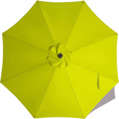 ABCCANOPY 9ft Outdoor Umbrella Replacement Top Suit 8 Ribs (Lemon Green)
