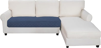 Easy-Going Sectional Couch Covers for Dogs L Shape Sofa Cover Reversible Sofa Slipcover Chaise Lounge Cover Furniture Protector Cover for Pets Dog Cat (30 x 50 inches, Dark Blue/Light Blue) | Dark Blue/Light Blue, Sofa Slipcover For Dogs, Fits Left/Rig...