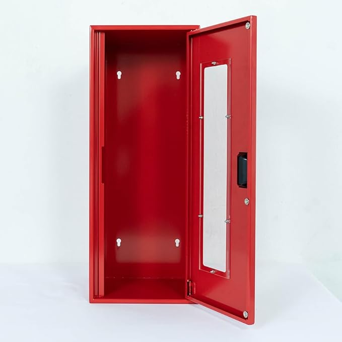 Fire Extinguisher Box up to 8 LBS Medium Size 19 inch Height | Fire Extinguisher Storage | Wall Mounted Cabinet for Extinguishers | Emergency Extinguisher Outdoor Cabinet | Fire Rescue Case | Aluminum