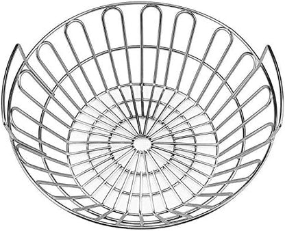 Seleware Innovative Stainless Steel Lump Charcoal Fire Basket, Grill Baskets for the Large Big Green Egg, Primo Kamado and Large Grill Dome, 14 Inch Diameter