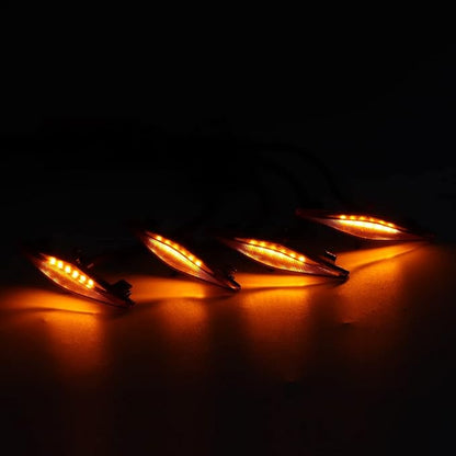 Grille Lamp LED Lights Bright Light for Pro 2014-2019 ABS Plastic 4 Pcs (Yellow Shell Yellow Light)