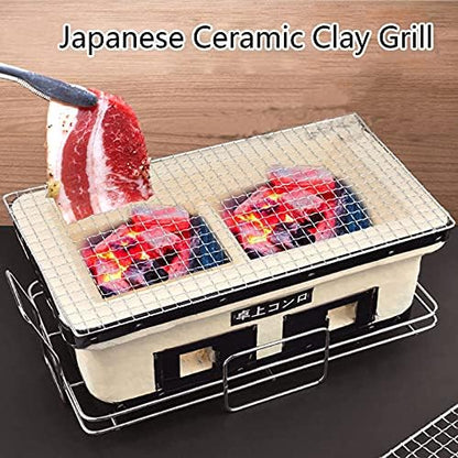 Japanese Clay Charcoal Grill - Portable Outdoor BBQ Oven for Authentic Korean Cuisine