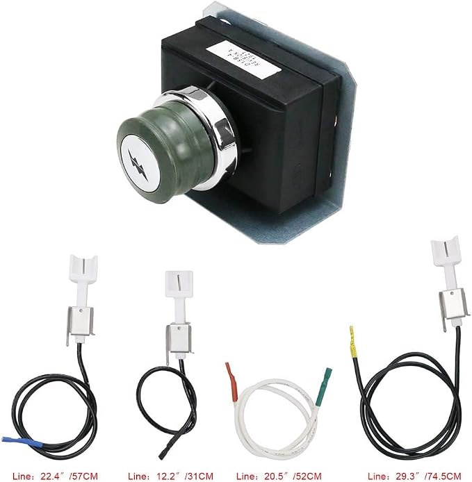 Uniflasy 1836-13 7628 Grill Igniter Kit for Weber Genesis 310, Genesis 320 Gas Grills with Front Mounted Control (2011 - Newer), Electronic Igniter Kit for Weber Genesis 300 Series