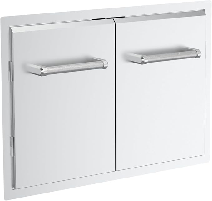 SPIRE 33" Built-in Double Access Door, Stainless Steel, Heavy-Duty Handles, Universal Mount, Perfect for Outdoor Kitchens & Islands, BBQ, Outdoor Grilling, Backyards, 780-0018B