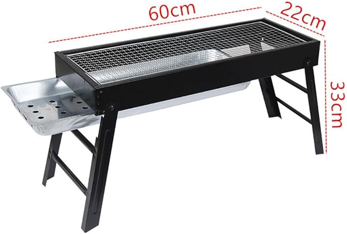 Barbecue Charcoal Grill Stainless Steel Folding Portable BBQ Tool Kits for Camping Hiking Picnics, Travel, Garden, Outdoor