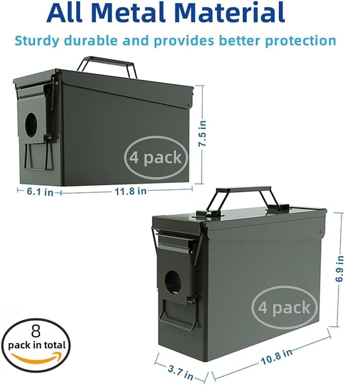 HARDROCK Metal Ammo Can, Ammo Box