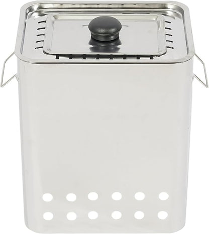 Smokeless Charcoal Hanging Grill - 430 Stainless Steel, Portable Smokeless Barbecue Charcoal Barrel Grill with 26 Skewers for Camping/Backyard/BBQ (No Smoke, No Mess)