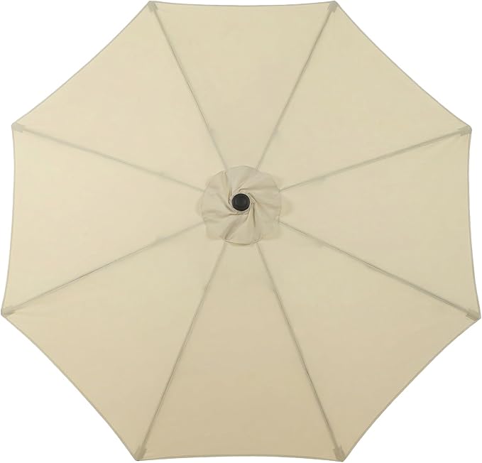 BPS Patio Umbrella Replacement Canopy for 10 ft 8 Ribs Table Umbrella, Outdoor Umbrella Replacement for Market Parasol, Canopy Only