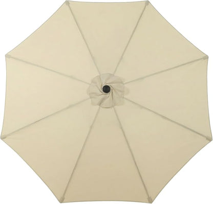 BPS Patio Umbrella Replacement Canopy for 10 ft 8 Ribs Table Umbrella, Outdoor Umbrella Replacement for Market Parasol, Canopy Only