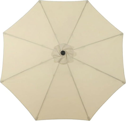 BPS Patio Umbrella Replacement Canopy for 10 ft 8 Ribs Table Umbrella, Outdoor Umbrella Replacement for Market Parasol, Canopy Only