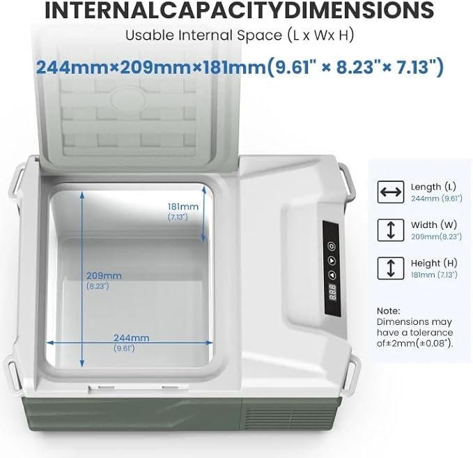 Alpicool Car Refrigerator 12 Volt Portable Car Fridge 10 Quart（9 L Electric Cooler with AC/DC，Car Refrigerator Freezer for Truck Van RV Camper SUV, Camping Boat Travel，-4~68°F