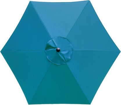 Sunnyglade 7.5ft Patio Umbrella Replacement Canopy Market Umbrella Top Outdoor Umbrella Canopy with 6 Ribs