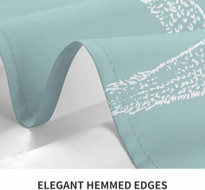 TKS MITLAN White Starfish Tablecloth 60x84 Inch Rectangular Ocean Wildlife Sketch Granular Tube Feet Tentacle Sea Cyan Oblong Table Cloth Kitchen Table Decorations for Home Dinner Party