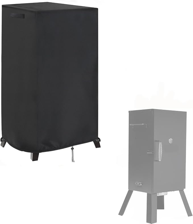 Smoker Cover Fit for Masterbuilt MB20070210 | Analog Electric Smoker Cover, Waterproof Outdoor Grill Smoker Covers,Black (23" L x 21" W x 38" H)