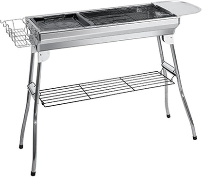 Portable BBQ Grill Stainless Steel Charcoal Grill Folding Camping Grill Makes Juicy Lamb Shish Kebab, Shashlik, for Camping And Cookouts,High end with storage bag