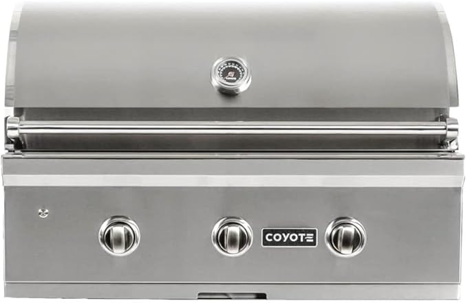 Windproof Covers 34 inch Heavy Duty Premium Vinyl Grill Cover to fit Coyote Built-in Grill