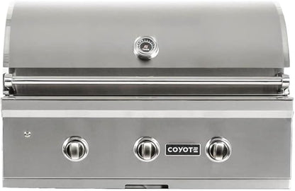 Windproof Covers 34 inch Heavy Duty Premium Vinyl Grill Cover to fit Coyote Built-in Grill