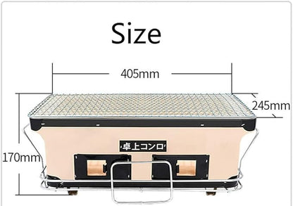 qiuqiu Barbecue Grill Japanese Style BBQ Grill Ceramic Smokeless Indoor Charcoal BBQ Grill Commercial Barbecue Pot Charcoal Stove