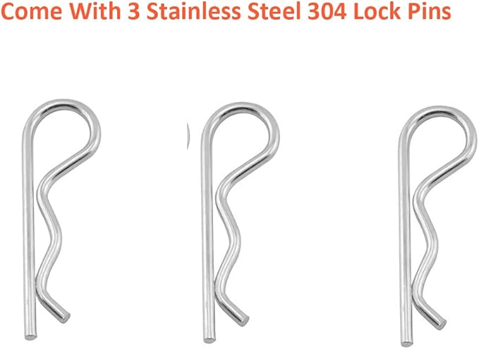3 Pack Cast Stainless Steel 304 Grill Burner & 3 Lock Pins, 15 3/4 x 4 3/4 in, Upgraded Replacement for CISC, Fits for Coyote Members Mark Bakers Chef Grand Hall BBQ Grills 608SB, Monarch-04A 04B