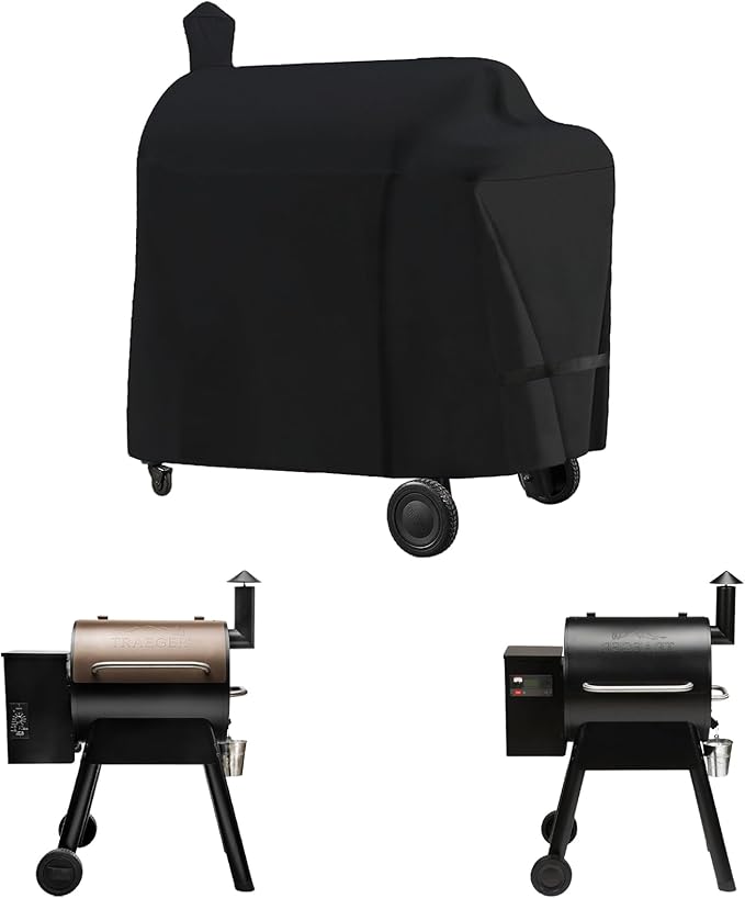 Grill Cover Fits Traeger Pro 575 & Pro 22 (TFB82KLF, TFB57KCL, TFB30KLF, TFB29BKLF) Electric Grill and Smoker,Compared to Traeger BAC503, Cover Geny Outdoor Heavy Duty Waterproof BBQ Grill Cover