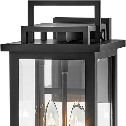 Hinkley Winthrope Medium Outdoor Wall Mount Lantern, Black Finish