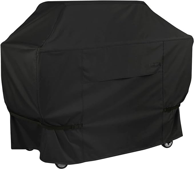 NettyPro Grill Cover for Outdoor Grill 48 Inch Waterproof Heavy Duty, Black | 2-3 Burner Gas BBQ Cover for Outside, UV Protection, Windproof Strap, Air Vent, Fits Weber, Char-Broil, Brinkmann Barbecue