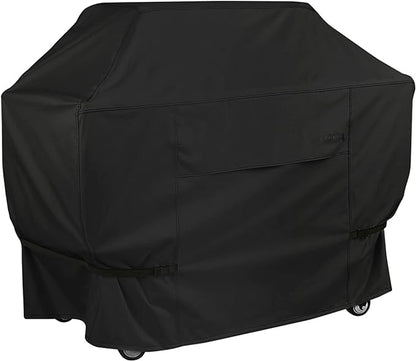 NettyPro Grill Cover for Outdoor Grill 48 Inch Waterproof Heavy Duty, Black | 2-3 Burner Gas BBQ Cover for Outside, UV Protection, Windproof Strap, Air Vent, Fits Weber, Char-Broil, Brinkmann Barbecue
