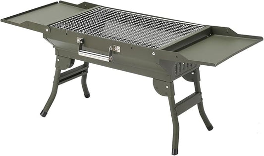 Barbecue Grill, Metal Small Camping Charcoal Grills Folding Portable Lightweight Portable BBQ Charcoal Grill for Outdoor Camping Hiking Picnics Backpacking Party