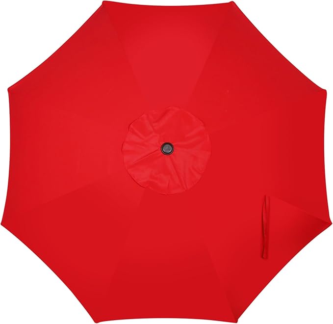9' Outdoor Patio Umbrella, Outdoor Table Umbrella, Yard Umbrella, Market Umbrella with 8 Sturdy Ribs, Push Button Tilt and Crank