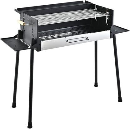 hatleues Barbecue Charcoal Grill Portable Folding Charcoal Grills Windproof BBQ Grill Large Metal Barbecue Grill for Outdoor Camping and Picnic Grilling