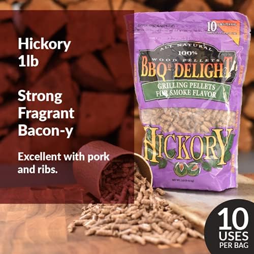 BBQr's Delight Wood Smoking Pellets - Super Smoker Variety Value Pack - 1 Lb. Bag - Apple, Hickory, Mesquite, Cherry, Pecan and Sugar Maple