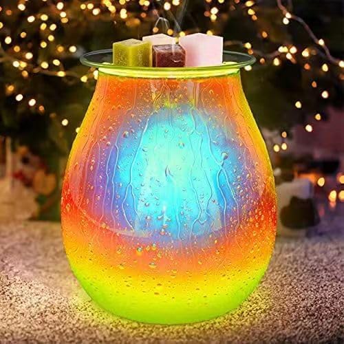 Dicimi Handmade 3D Droplet Candle Warmer Light, Electric Wax Melt Warmer with Warm Glow, Safe Flameless Aroma Lamp for Essential Oils, Unique Home Decor Gift for Women Mom Wife Birthday