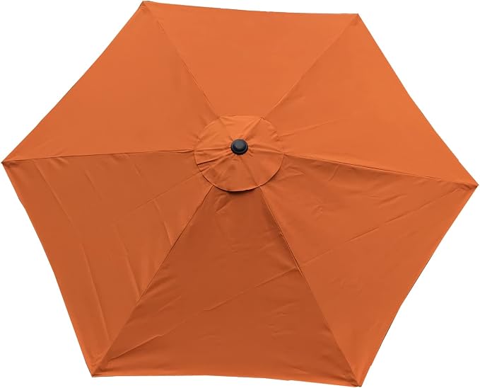 BELLRINO DECOR Replacement Orange STRONG & THICK Umbrella Canopy for 9ft 6 Ribs TERRA COTTA/BURNT ORANGE (Canopy Only)