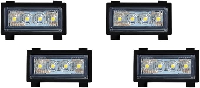 Grille Lights Compatible With jeep Compatible With Wrangler JL 2018 2019 2020 2021 2022 2023 Front Grill Light Warning Daylights Car Accessories 4PCS(LED White)