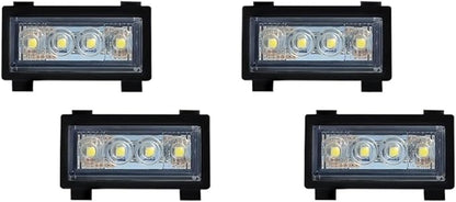 Grille Lights Compatible With jeep Compatible With Wrangler JL 2018 2019 2020 2021 2022 2023 Front Grill Light Warning Daylights Car Accessories 4PCS(LED White)