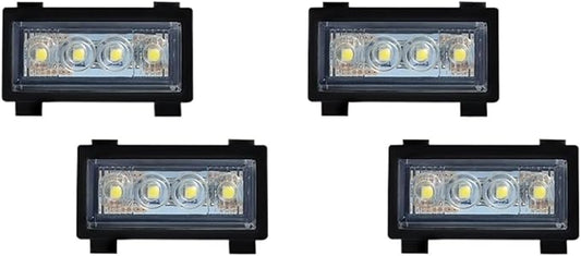 Grille Lights Compatible With jeep Compatible With Wrangler JL 2018 2019 2020 2021 2022 2023 Front Grill Light Warning Daylights Car Accessories 4PCS(LED White)