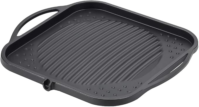 12in Nonstick BBQ Grill Plate – Cerastone Gold Marble Coated, Korean-Style Stovetop Griddle Pan for Indoor & Outdoor Cooking