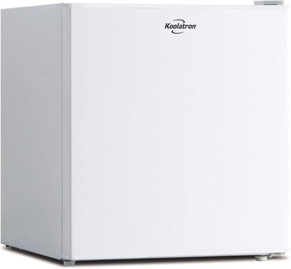Koolatron 1.6 Cu.Ft Mini Fridge with Freezer Reversible Single Door Compact Refrigerator Adjustable Thermostat Energy Saving Mini Fridge for Bedroom Office Dorm Neveras Pequeñpara (White)