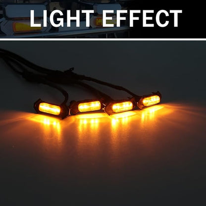 Grill Light For Tacoma TRD Pro 2016 2017 2018 2019 2020 2021 2022,Smoked Shell Amber LED Front Grille Lights with Wire Harness And Fuse