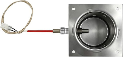 7-Hole Firepot & Hot Rod Igniter Kit Compatible with Traeger, Pit Boss, Camp Chef, Z Grills – Heavy Duty 14-Gauge Steel Burn Pot Assembly Replaces KIT0396 74254 (Includes Screws & Fuse)