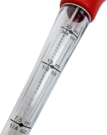 Turkey baster set of 4, Food Grade Quality Turkey Baster : Silicone Oil Brush,Meat Marinade Injector and Cleaning Brush . Meat Basters-Perfect for Roast Beef, Turkey,Pork (RED)