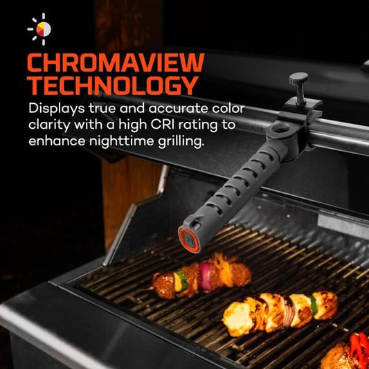 NEBO Grilla Light 300 | 300 Lumens, 16 Hour Run Time, LED Grill Light with Powerful Magnetic Base, Water & Heat Resistant, Made from Durable Aluminum, 180 Degree Tilt, Includes 3x AA Batteries