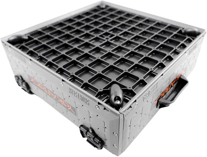 YakAttack ShortStak Solo Storage Box - Size & Color Options | Standalone Low-Profile Crate with Lid, Hinges & Latches | GridLoc Mounting Panels | Slider Feet for Under-Seat Use | Made in USA