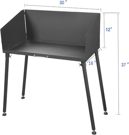 Stanbroil 30 Inch Camp Cooking Table with Foldable Three-Sided Windscreen | Perfect for Dutch Oven Cooking with Charcoal Briquettes and Food Preparation, Indoor and Outdoor Use