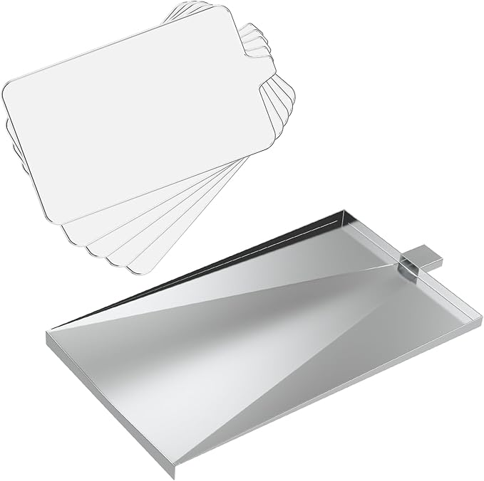 DELSbbq SUB025 Drip Tray for Traeger Grill, Bronson 20 BBQ055 Junior Elite 20 Tailgater 20 Drip Pan Replacement Parts Kit for Traeger Grease Tray TFB29PLB TFB29LZB TFB29LZA